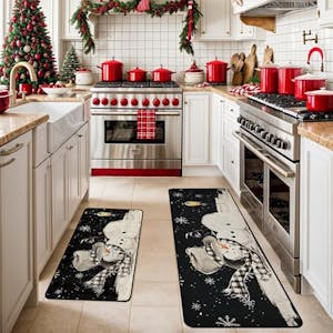 Snowman Kitchen Rug Set