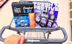 walgreens shopping cart with dove, axe, sheamoisture
