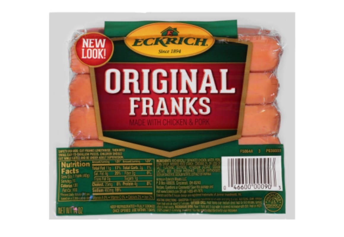 2 Eckrich Franks Packs