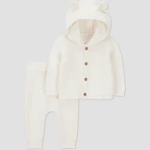 Baby Hooded Bear Sweater Set