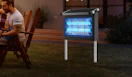 a bug zapper in a yard