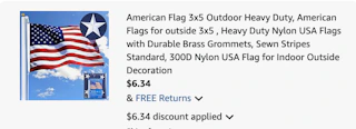 American flag Amazon receipt