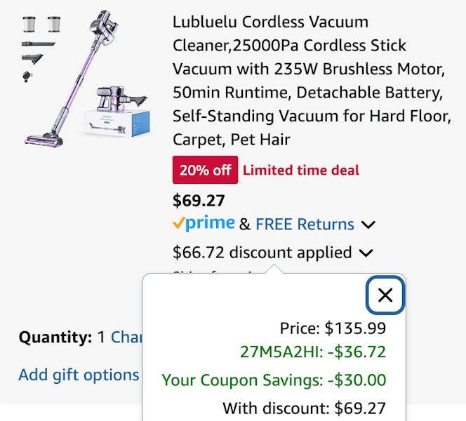 Cordless vac cart