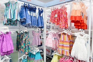 toddler dresses sitting on display at target