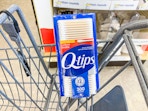 q-tips cotton swabs in a walgreens cart