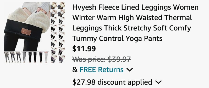 Fleece Lined Leggings 