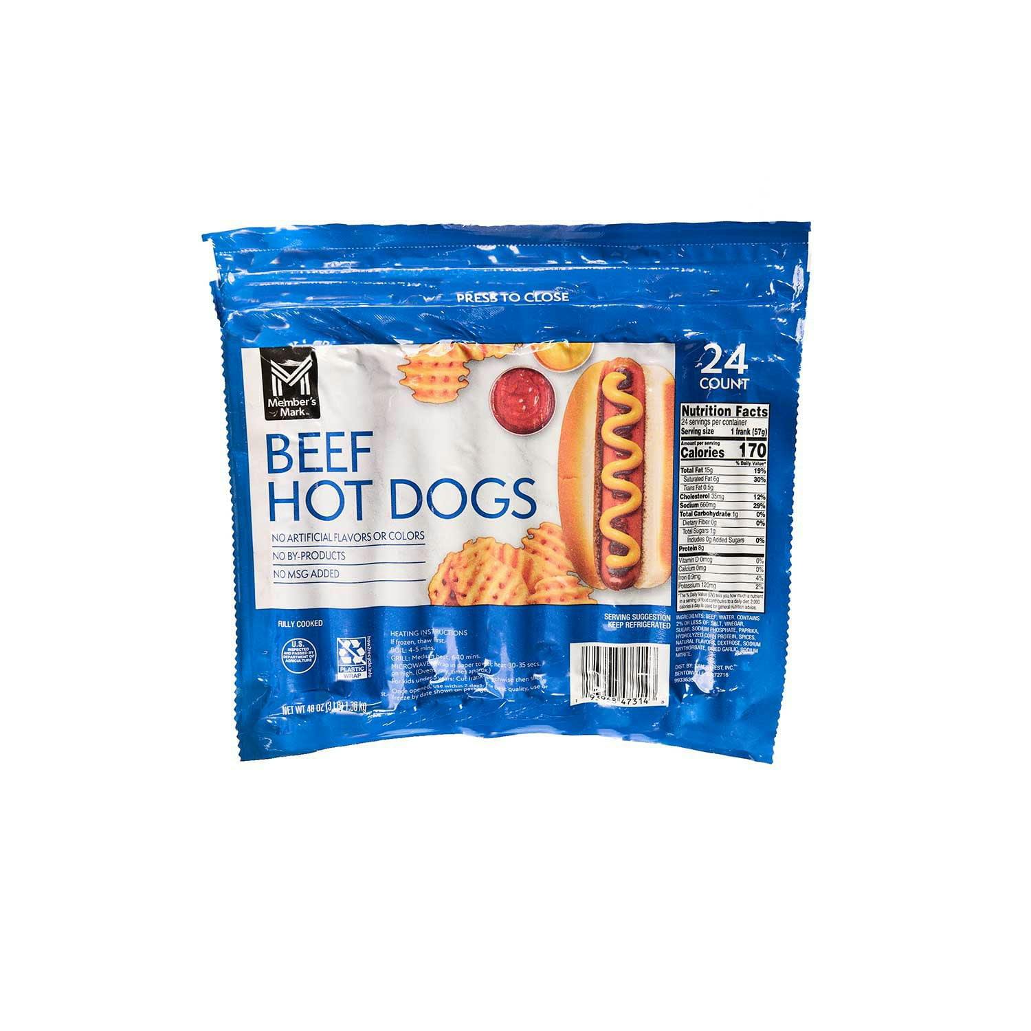 Member's Mark Beef Hot Dogs Pack