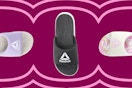 Three pairs of women's Reebok slides 