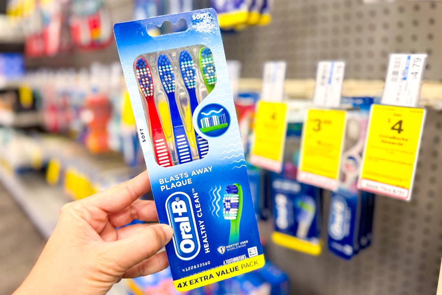 cvs oral-b healthy clean toothbrushes pack3