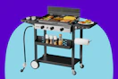 3-burner gas griddle grill