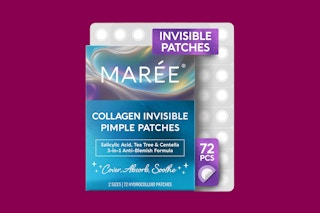 maree pimple patches on a purple background