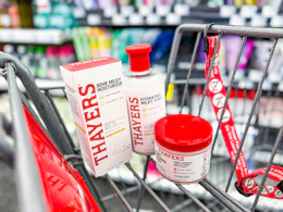 thayers skin care in a cvs cart