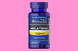 120-Count Rapid Release Melatonin Capsules, as Low as $4.38 on Amazon card image