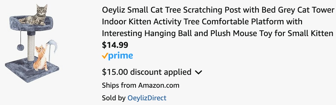 a cart ending in $14.99
