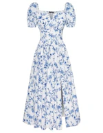 Floral Corset Midi Dress
