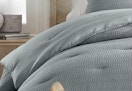 gray comforter set waffle textured