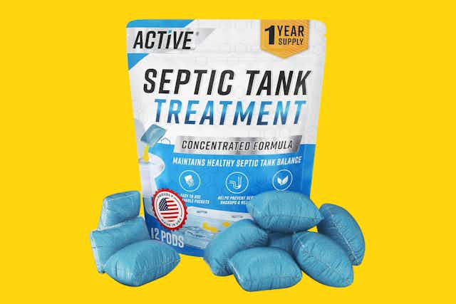 12-Count Septic Tank Treatment Pods, Just $14 on Amazon card image