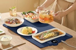 Rollable Food-Warming Mat, Just $9.99 on Amazon card image