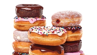 dunkin donuts glazed, iced, sprinkles, and filled variety