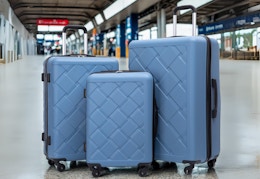 blue luggage set