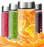 Glass Juice Bottles 4-Pack