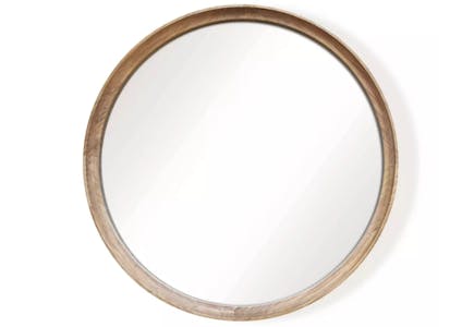 Threshold Classic Wood Round Mirror