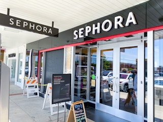 Outside of a Sephora store.