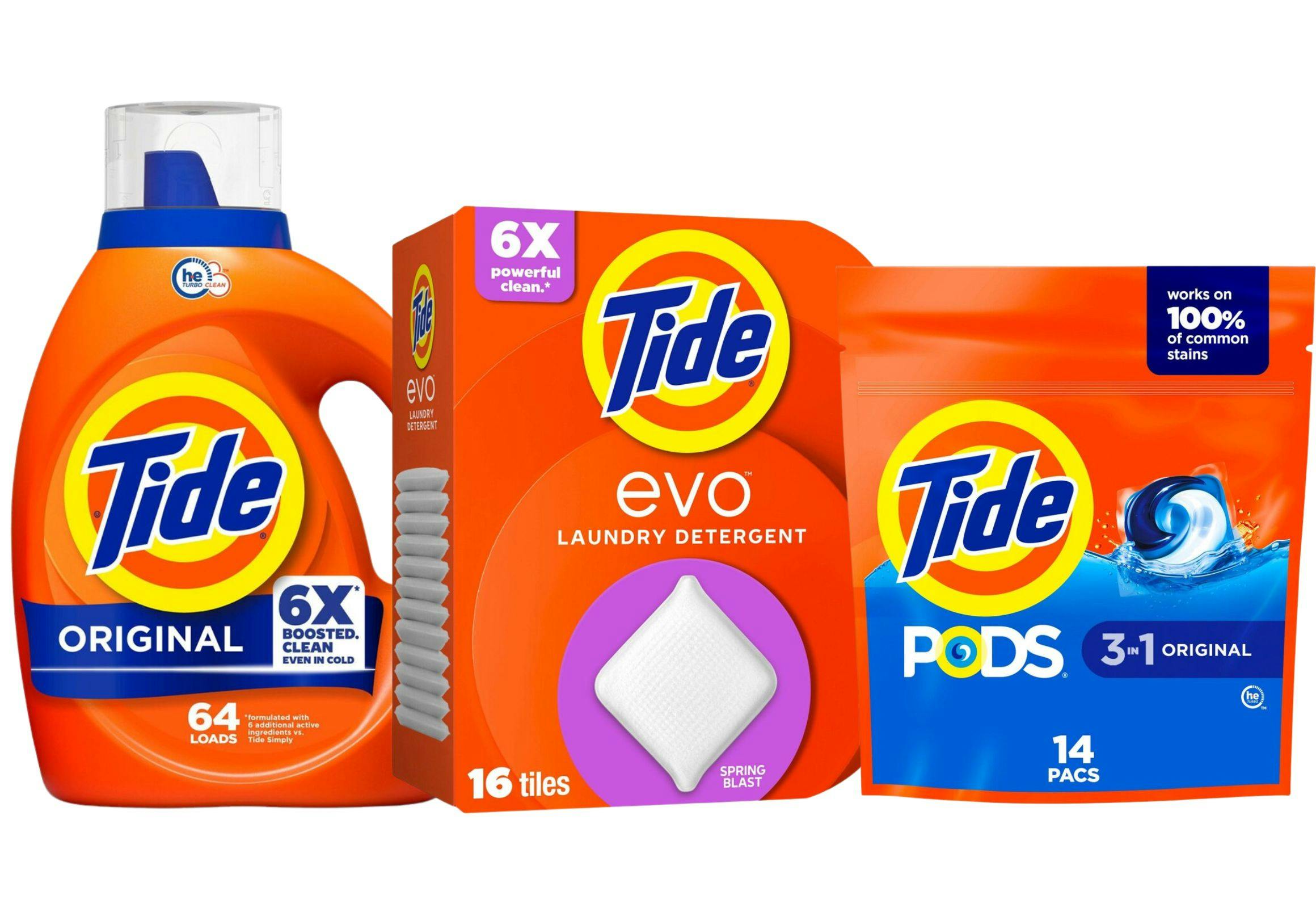 3 Tide Laundry Detergents (94 loads)