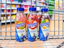 three bottles of snapple fantastic 4 drinks in walmart cart