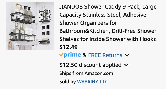 shower caddy