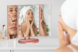 Lighted Makeup Mirror, Just $16.79 on Amazon (Reg. $30) card image