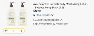 Aveeno Amazon receipt