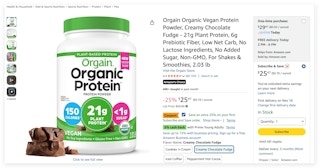 Orgain Organic Vegan Protein Powder