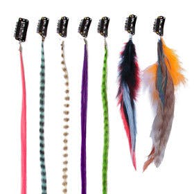 6 Pack Feather Hair Accessories Only $9.00 Shipped