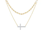 Diamond Cross Necklace Set