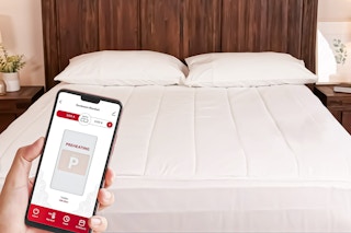 Lifestyle image of Sunbeam electric mattress topper (app connected)