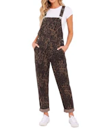 luvamia Women's Leopard Overalls