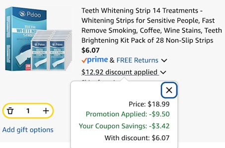 cart teeth whitening
