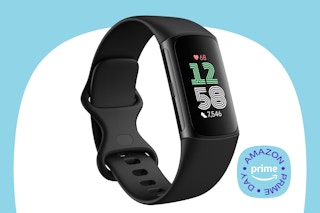 Fitbit Charge 6 with a prime day sticker