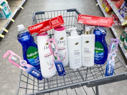 oral-b colgate dove palmolive products in walgreens cart