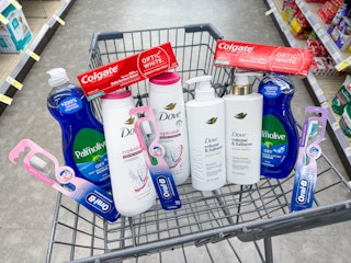 oral-b colgate dove palmolive products in walgreens cart