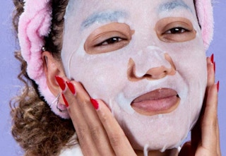 woman wearing facial masks