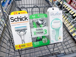 schick razors in walgreens cart