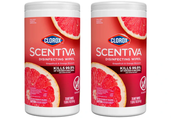 2 Clorox Scentiva Cleaning Wipes
