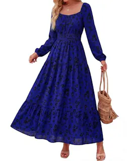 BTFBM Women's Long Sleeve Maxi Dress