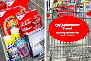 cvs shopping haul and cart
