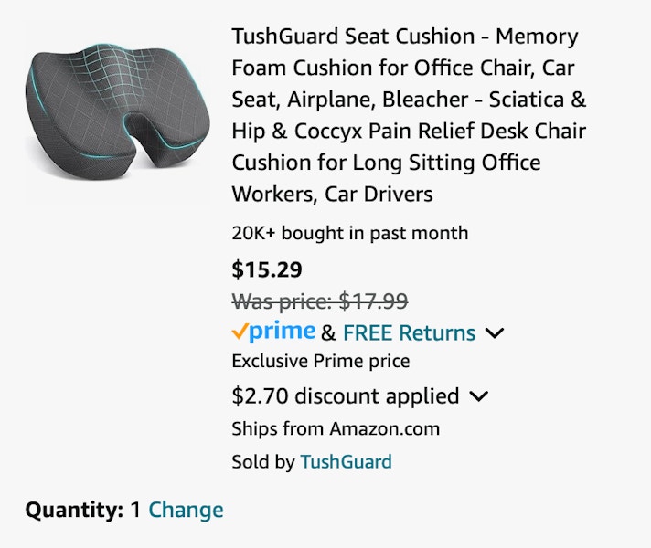 Seat Cushion cart
