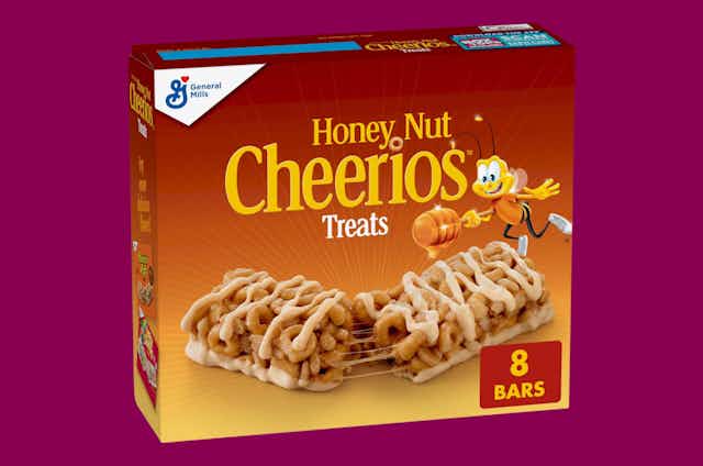 Honey Nut Cheerios 8-Count Cereal Bars, as Low as $1.69 on Amazon card image