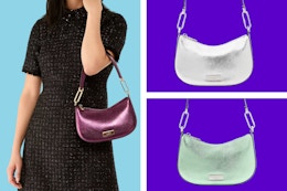 You Can Get This $369 Metallic Shoulder Bag for Just $71 at Kate Spade card image