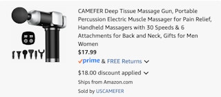 massage gun Amazon receipt